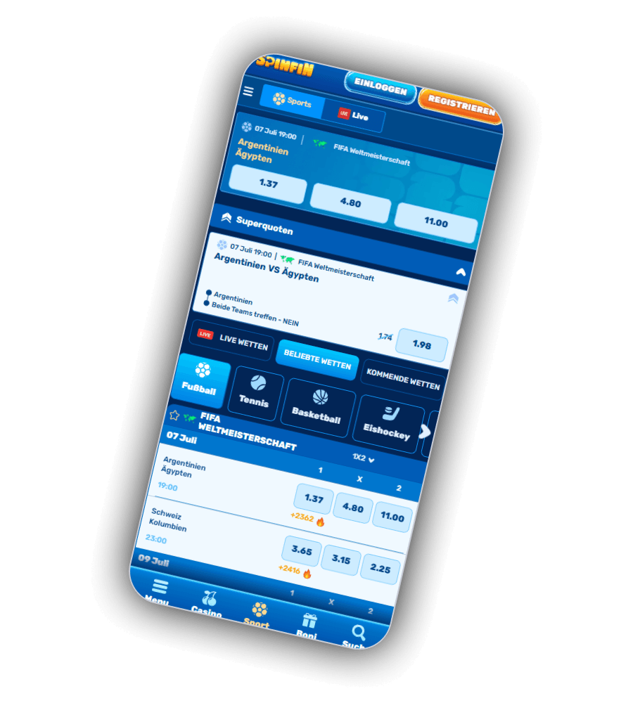 Spinfin Casino Sportwetten DE